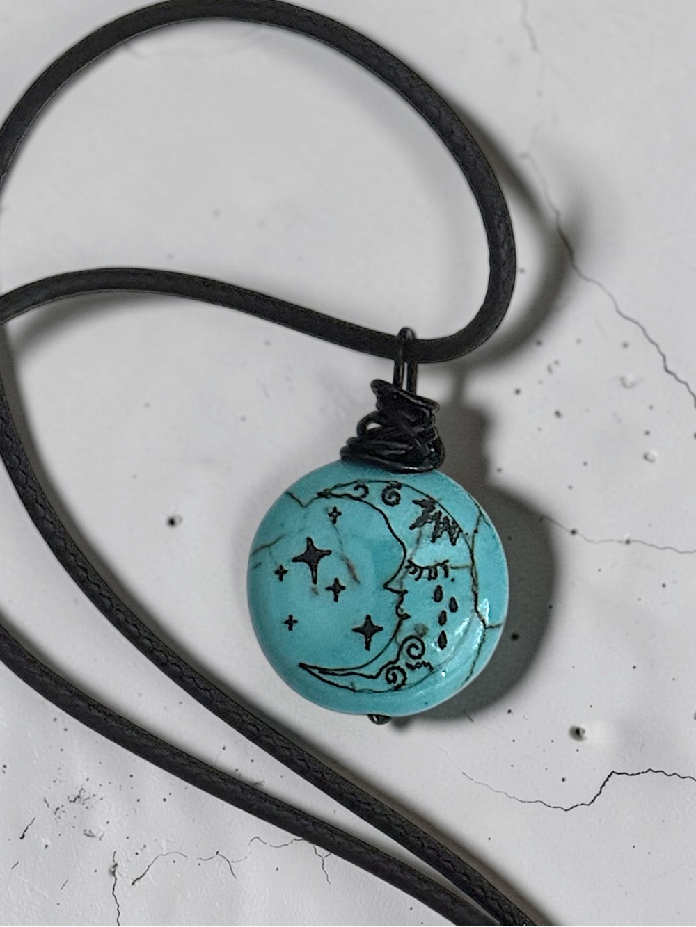 5 For $25💫Turquoise Moon & Stars Pendant Necklace - Women Jewelry
